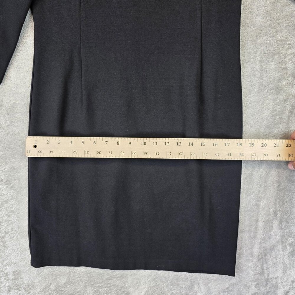 Talbots Dress Womens 4P Black Beige Sheath Ponte Knit 3/4 Sleeve Career Work - Picture 7 of 11